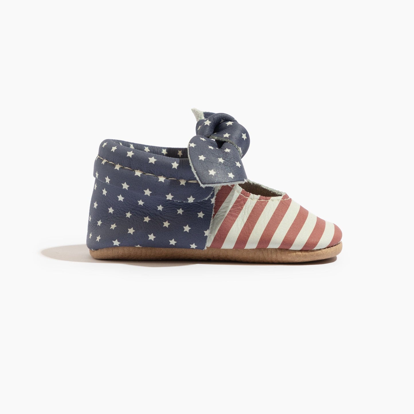 Freshly Picked Born in the USA Knotted Bow Baby Shoe