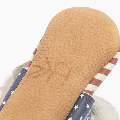 Freshly Picked Born in the USA Knotted Bow Baby Shoe