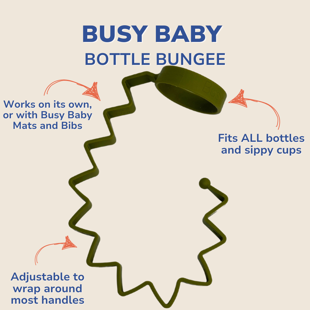 Busy Baby Bottle Bungee OLIVE