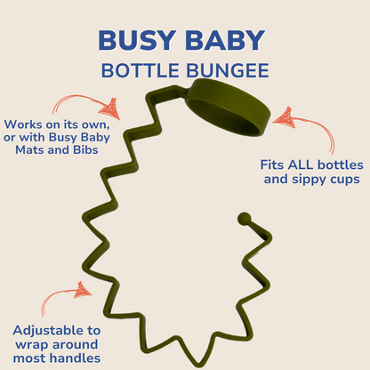 Busy Baby Bottle Bungee OLIVE