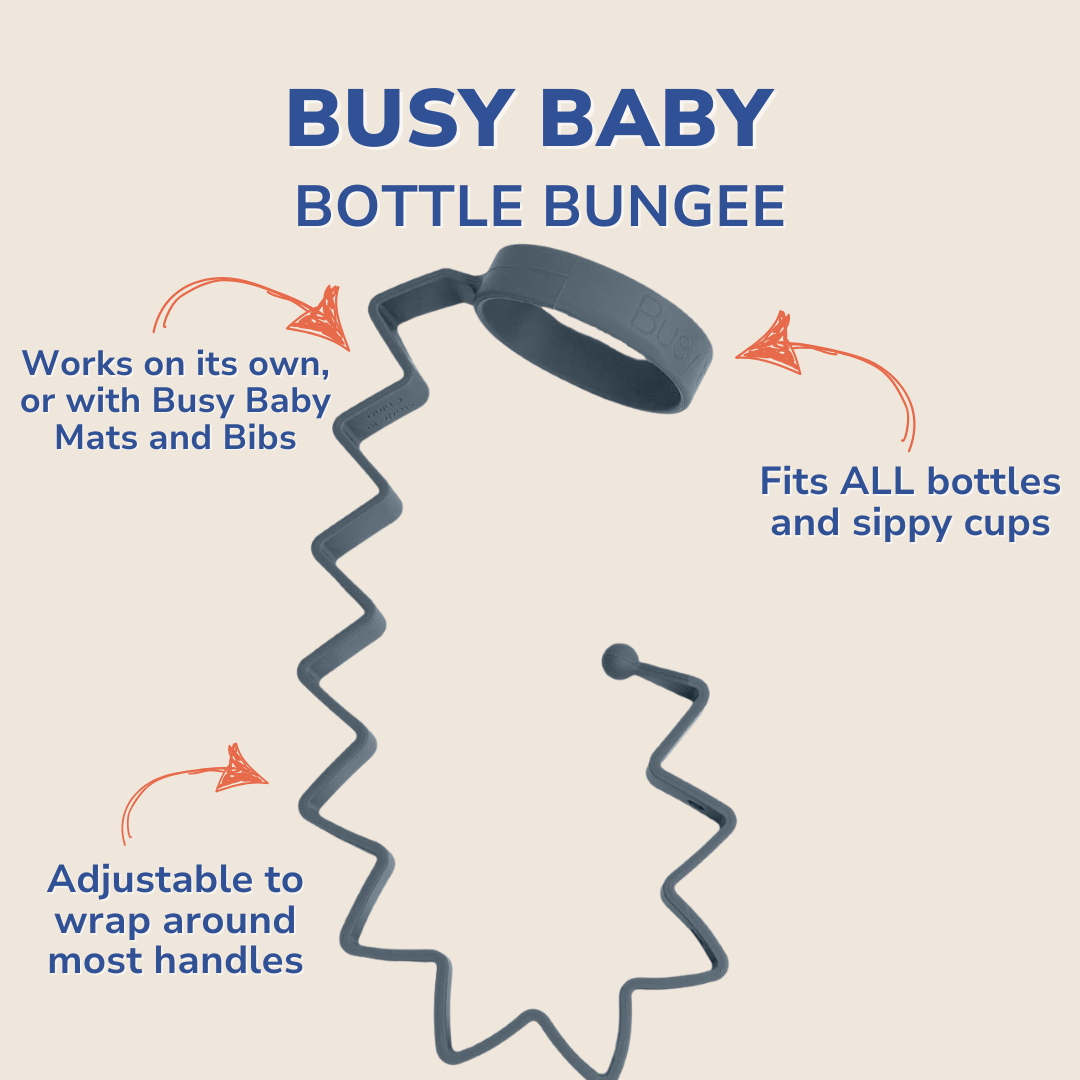 Busy Baby Bottle Bungee PEWTER