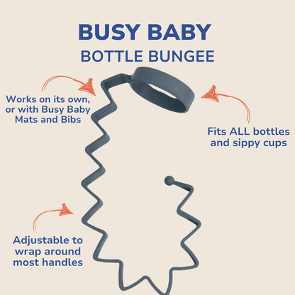 Busy Baby Bottle Bungee PEWTER