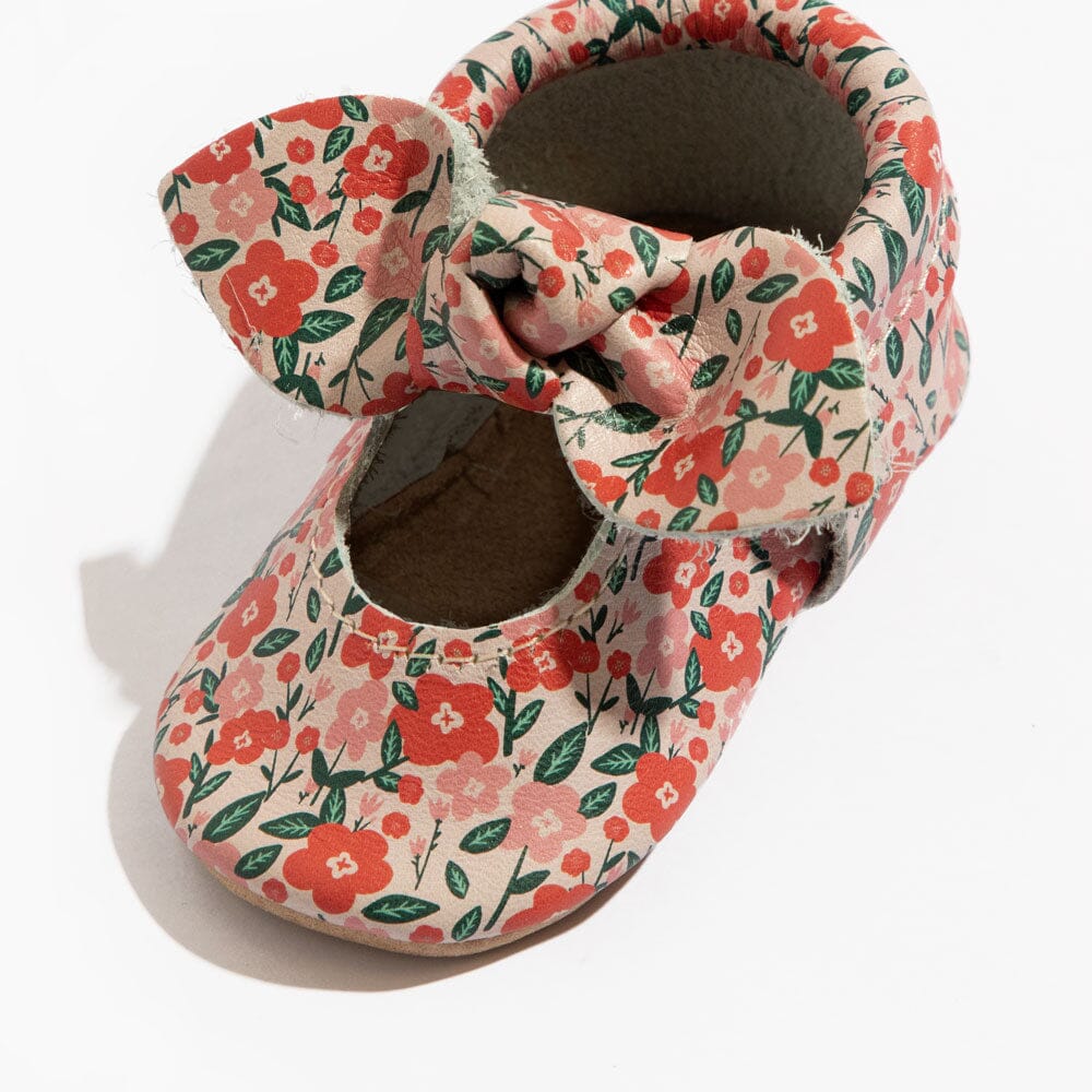 Freshly Picked Bouquet Knotted Bow Baby Shoe