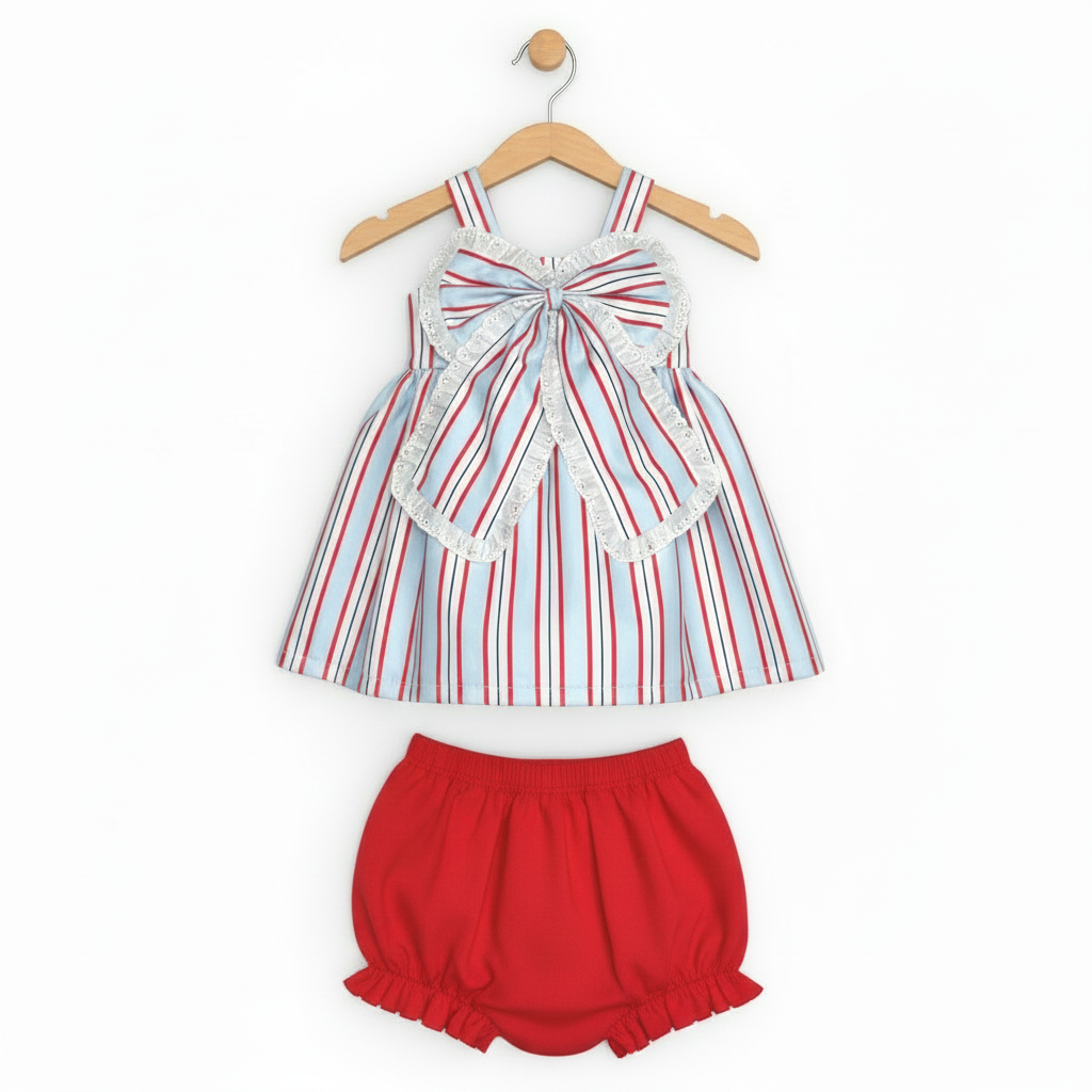 The Little Lemons Company All-American Stripes Bloomer Set