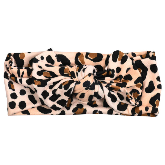 Three Little Tots Leopard Knotted Headband
