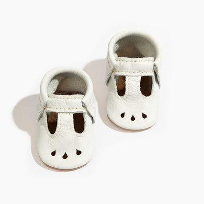 Freshly Picked Toasted Bright White Mary Jane Baby Shoe