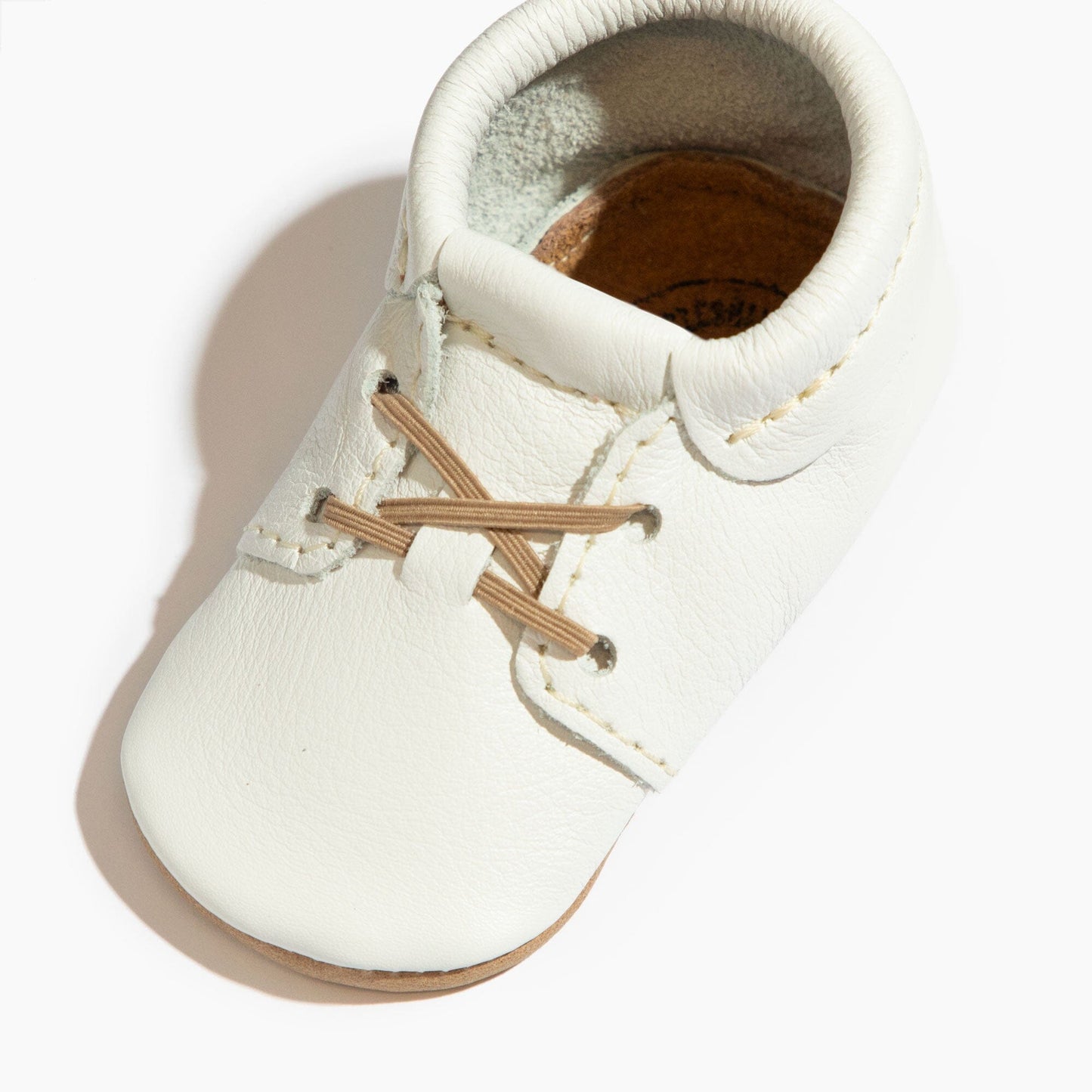 Freshly Picked Toasted Bright White Oxford Baby Shoe