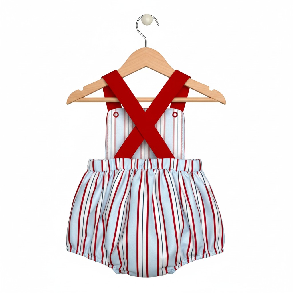 The Little Lemons Company All-American Stripes Bubble Romper