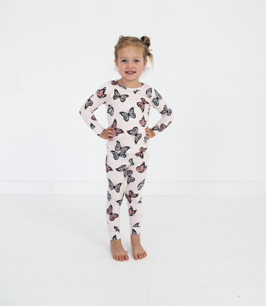Sleepy Sage Co Butterfly Dreams Two Piece Pajama Set