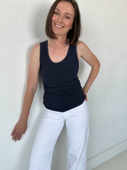 MLM Brand Everywhere Breastfeeding Tank Top - Navy