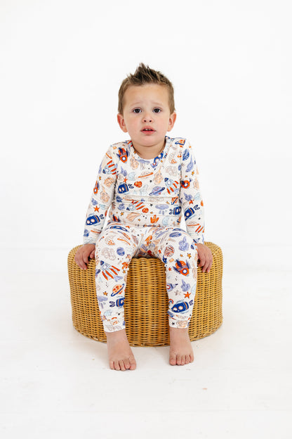 Sleepy Sage Co Space Explorer Two Piece Pajama Set