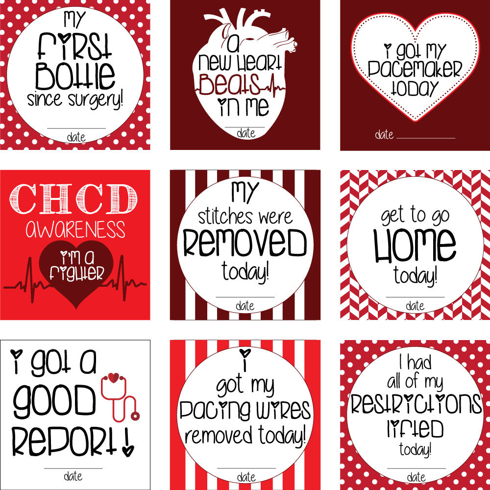 Three Little Tots CHD Heart Warrior Plastic Moment Cards