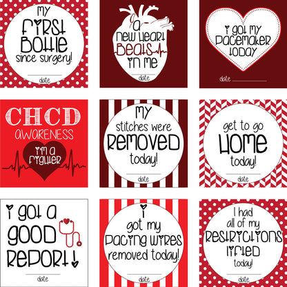 Three Little Tots CHD Heart Warrior Plastic Moment Cards