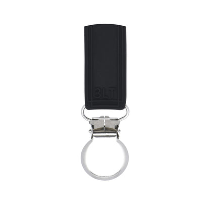 Three Little Tots Classic Black All Silicone One Piece Pacifier Clip