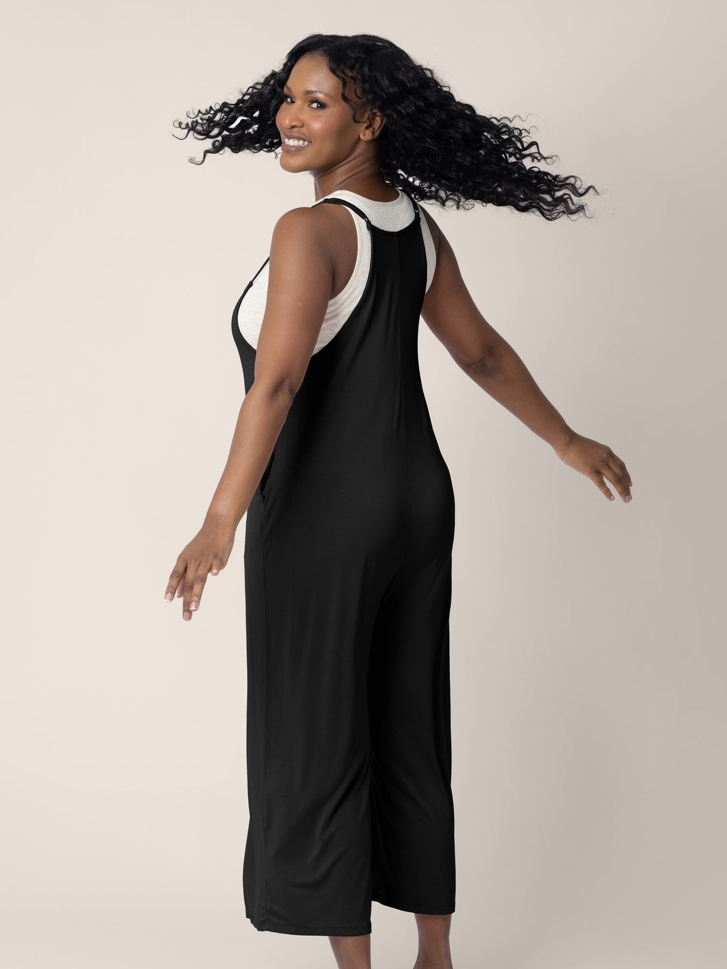 Kindred Bravely Charlie Maternity & Nursing Romper Black
