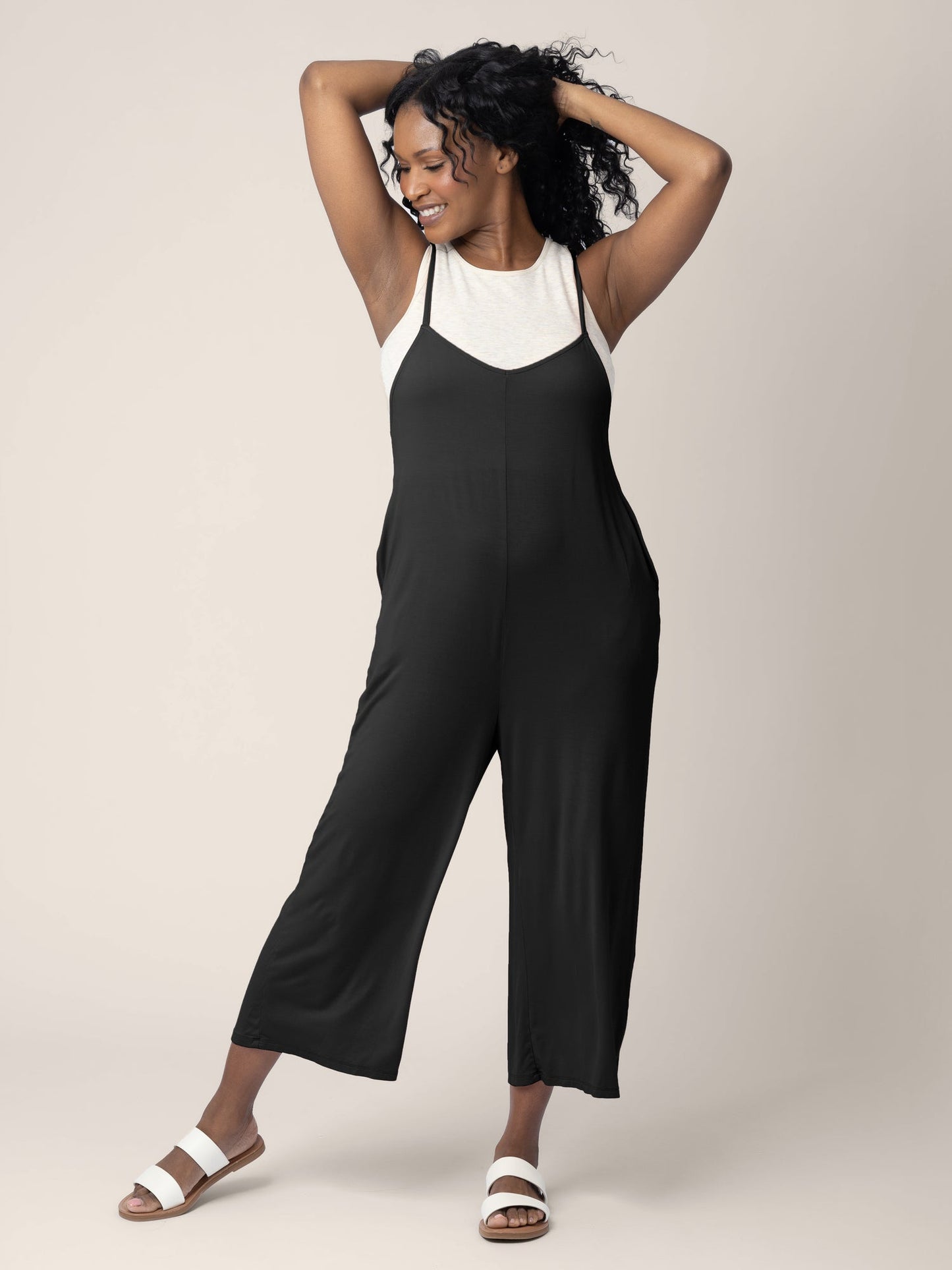 Kindred Bravely Charlie Maternity & Nursing Romper Black