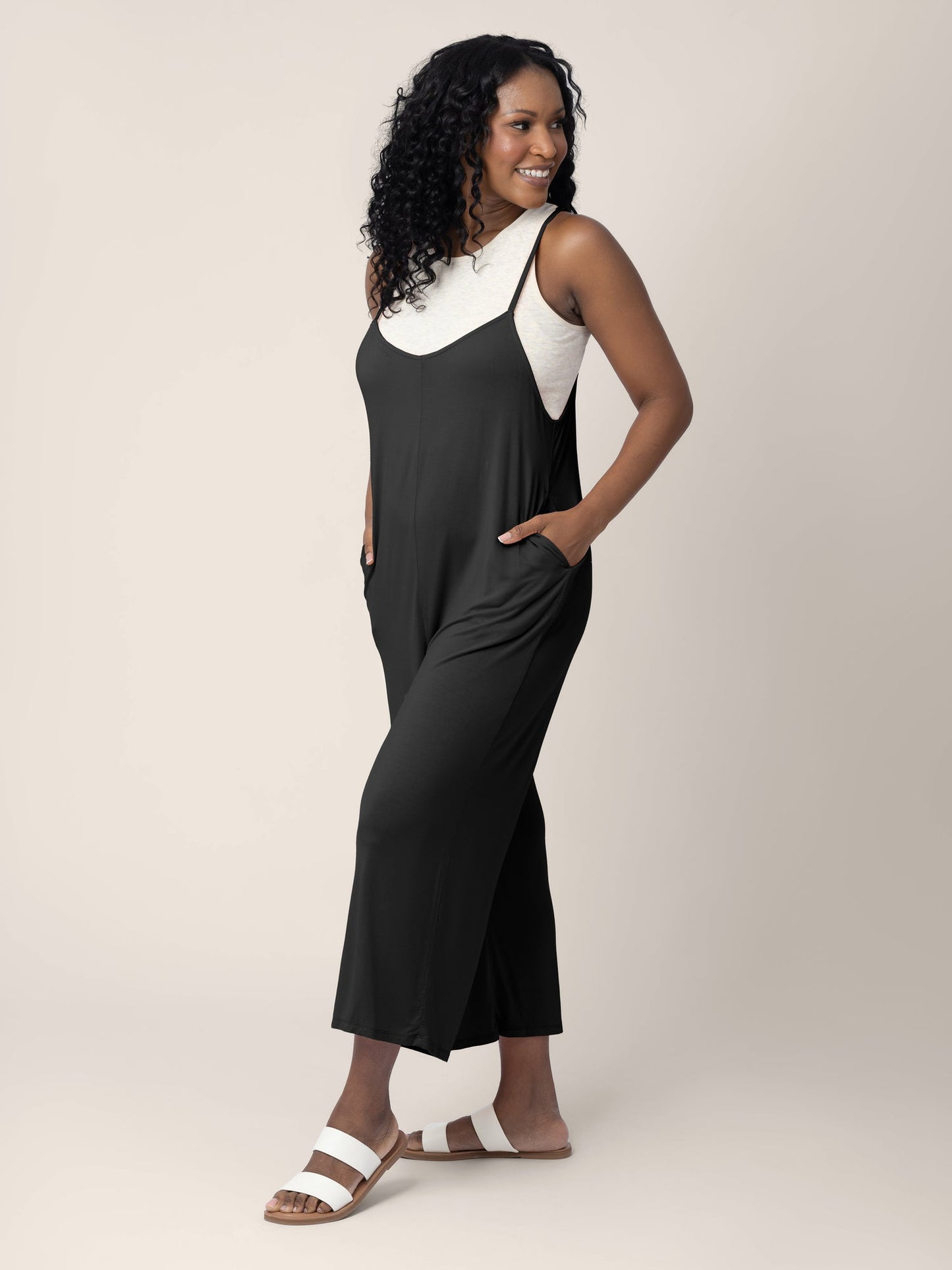 Kindred Bravely Charlie Maternity & Nursing Romper Black