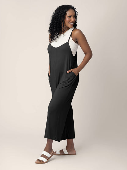 Kindred Bravely Charlie Maternity & Nursing Romper Black