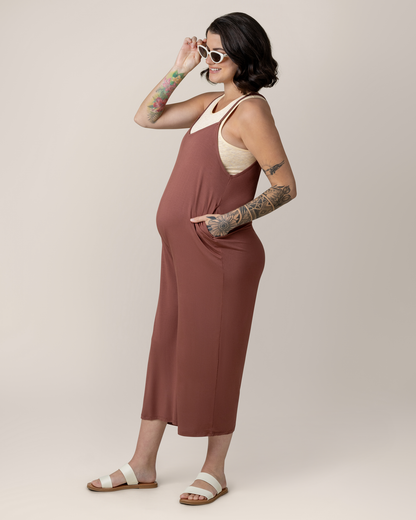 Kindred Bravely Charlie Maternity & Nursing Romper Redwood