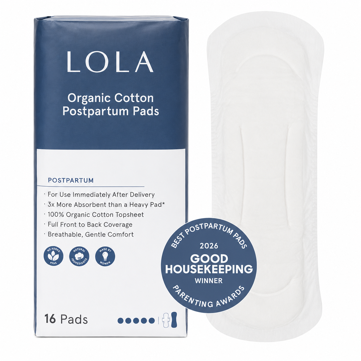 LOLA Organic Postpartum Pads
