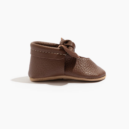 Freshly Picked Chestnut Knotted Bow Baby Shoe