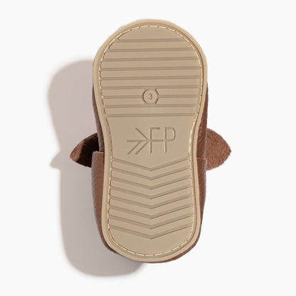 Freshly Picked Chestnut Knotted Bow Baby Shoe