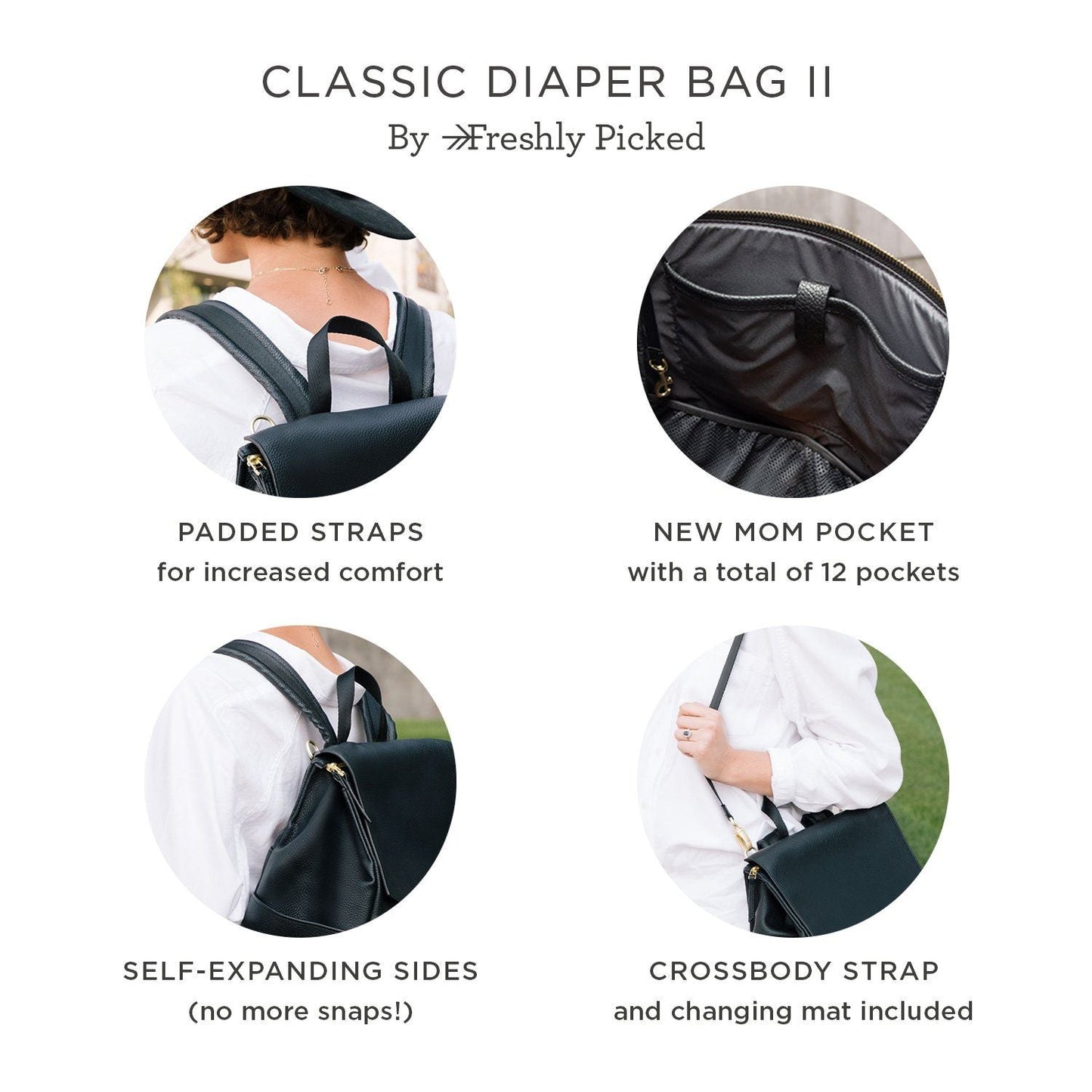Freshly Picked Cognac Classic Diaper Bag II