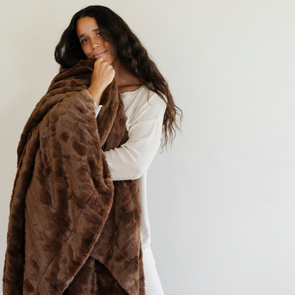 Saranoni Patterned Faux Fur XL Throw Blankets