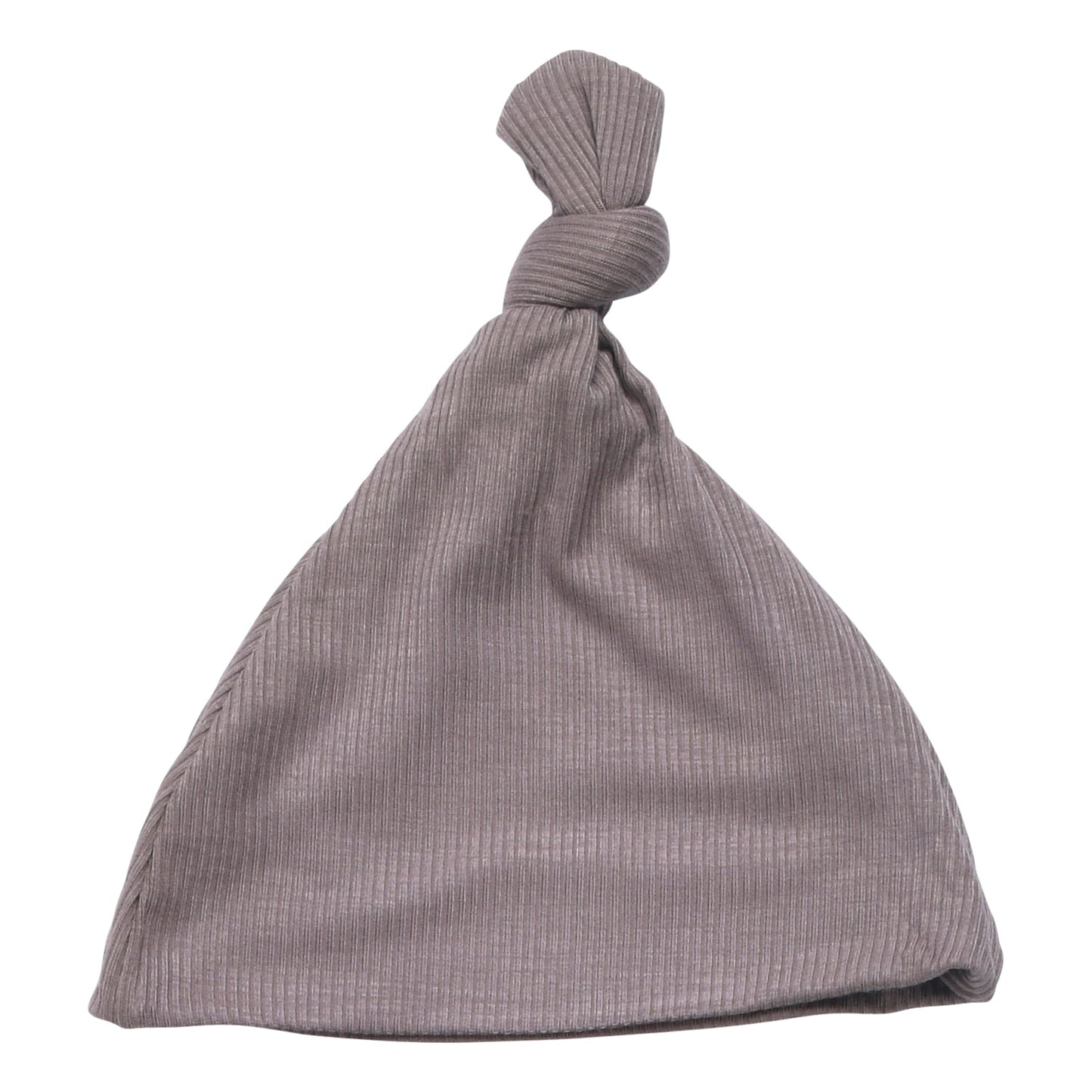 Three Little Tots Cocoa Brown Knotted Ribbed Hat