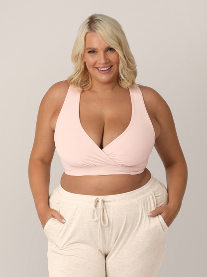 Kindred Bravely French Terry Racerback Nursing & Sleep Bra Soft Pink