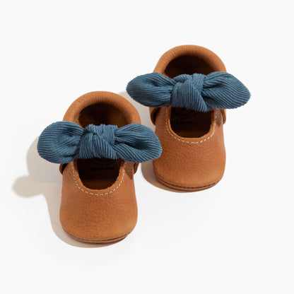 Freshly Picked Corduroy Cowgirl Knotted Bow Baby Shoe