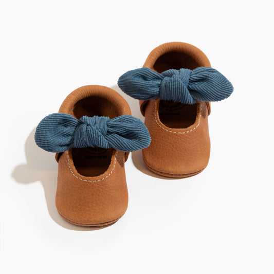 Freshly Picked Corduroy Cowgirl Knotted Bow Baby Shoe