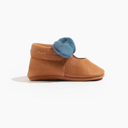Freshly Picked Corduroy Cowgirl Knotted Bow Baby Shoe