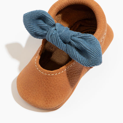 Freshly Picked Corduroy Cowgirl Knotted Bow Baby Shoe