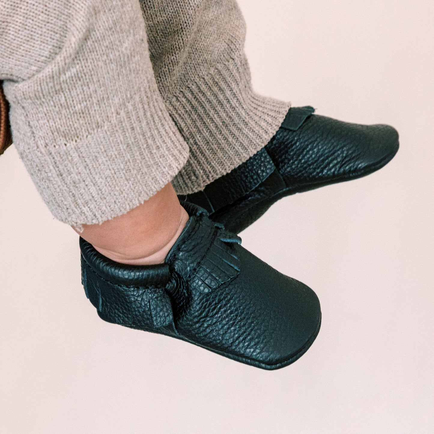 Freshly Picked Ebony Moccasin Baby Shoe