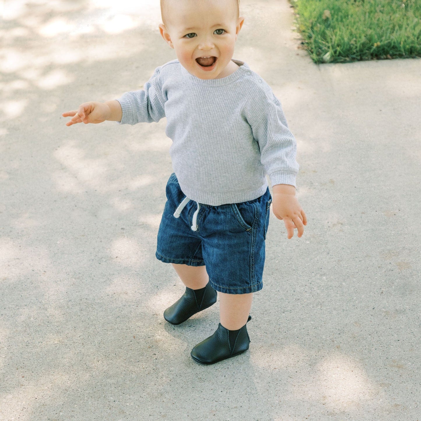 Freshly Picked Ebony Chelsea Boot Baby Shoe
