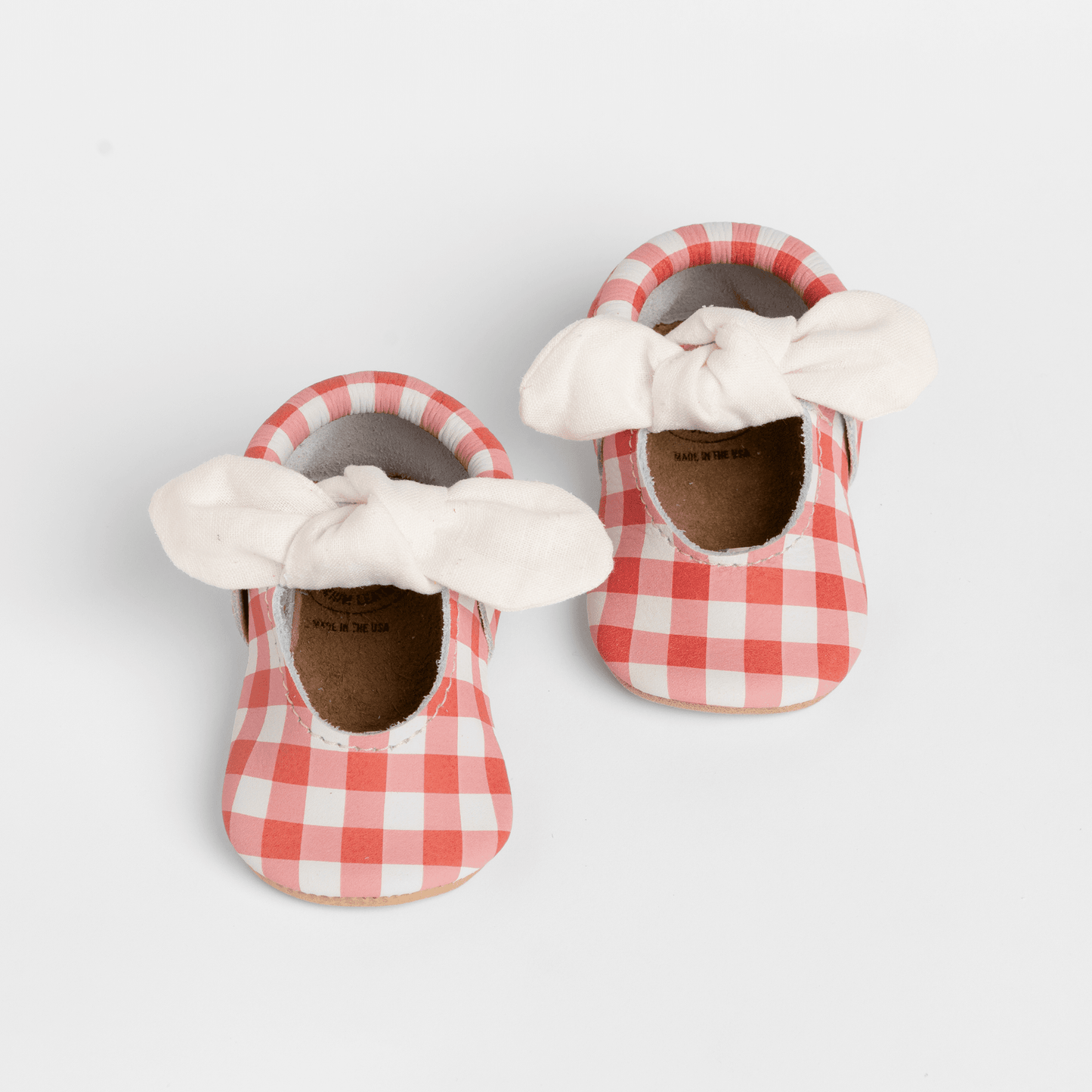 Freshly Picked Picnic Table Knotted Bow Baby Shoe