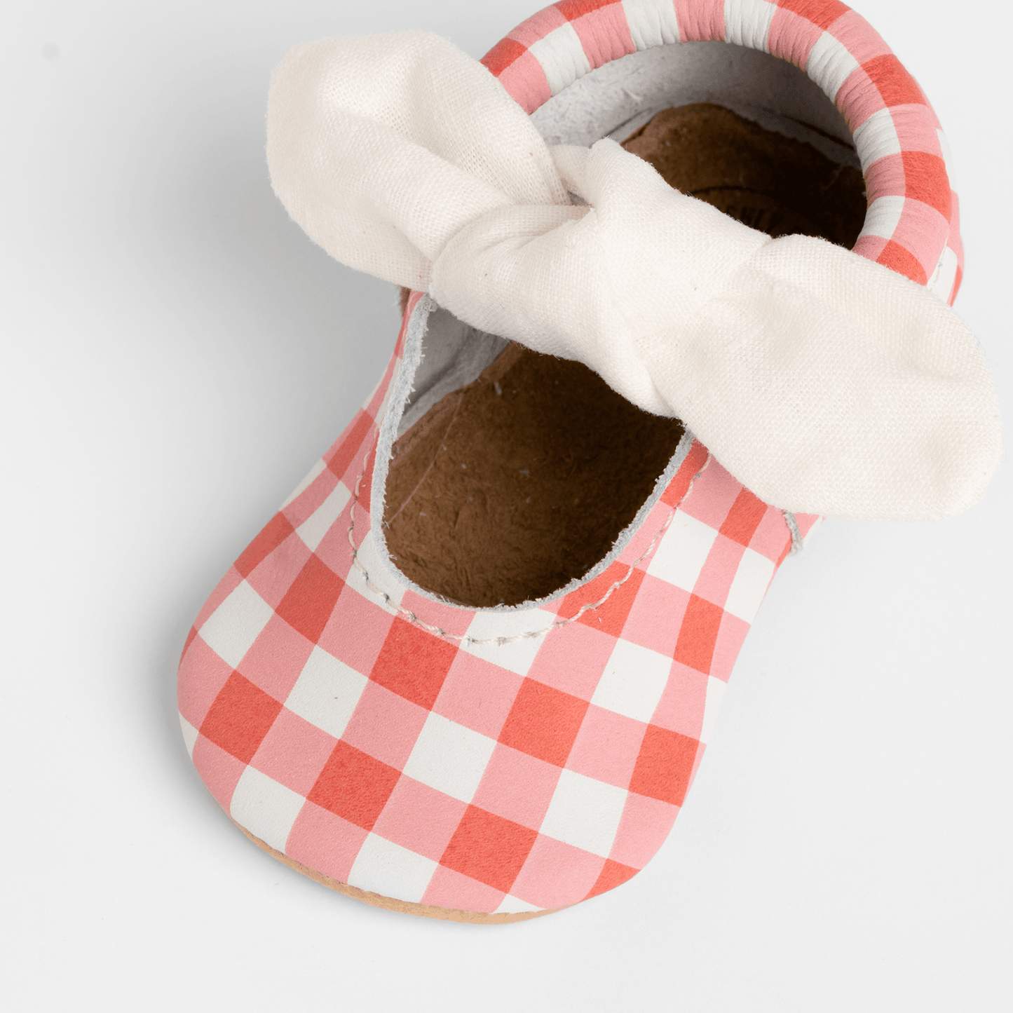Freshly Picked Picnic Table Knotted Bow Baby Shoe