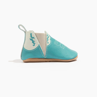 Freshly Picked Turquoise Cowboy Chelsea Boot Baby Shoe