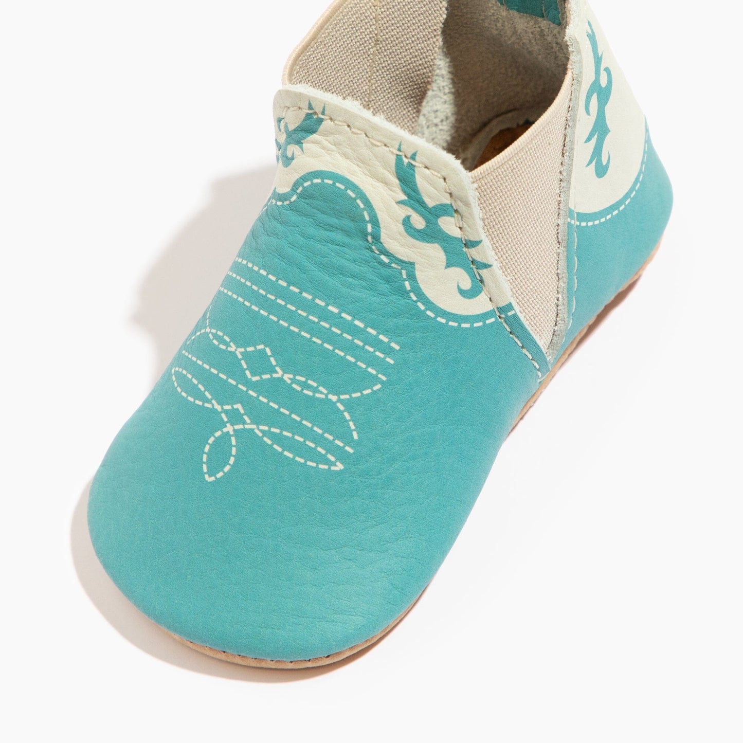 Freshly Picked Turquoise Cowboy Chelsea Boot Baby Shoe