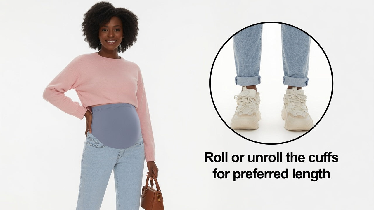 Maternity Boyfriend Jeans - Delilah's Maternity