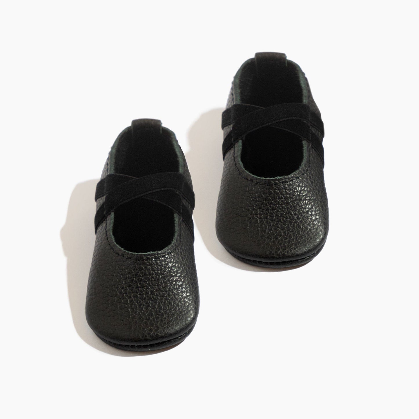 Freshly Picked Ebony Ballet Slipper Baby Shoe
