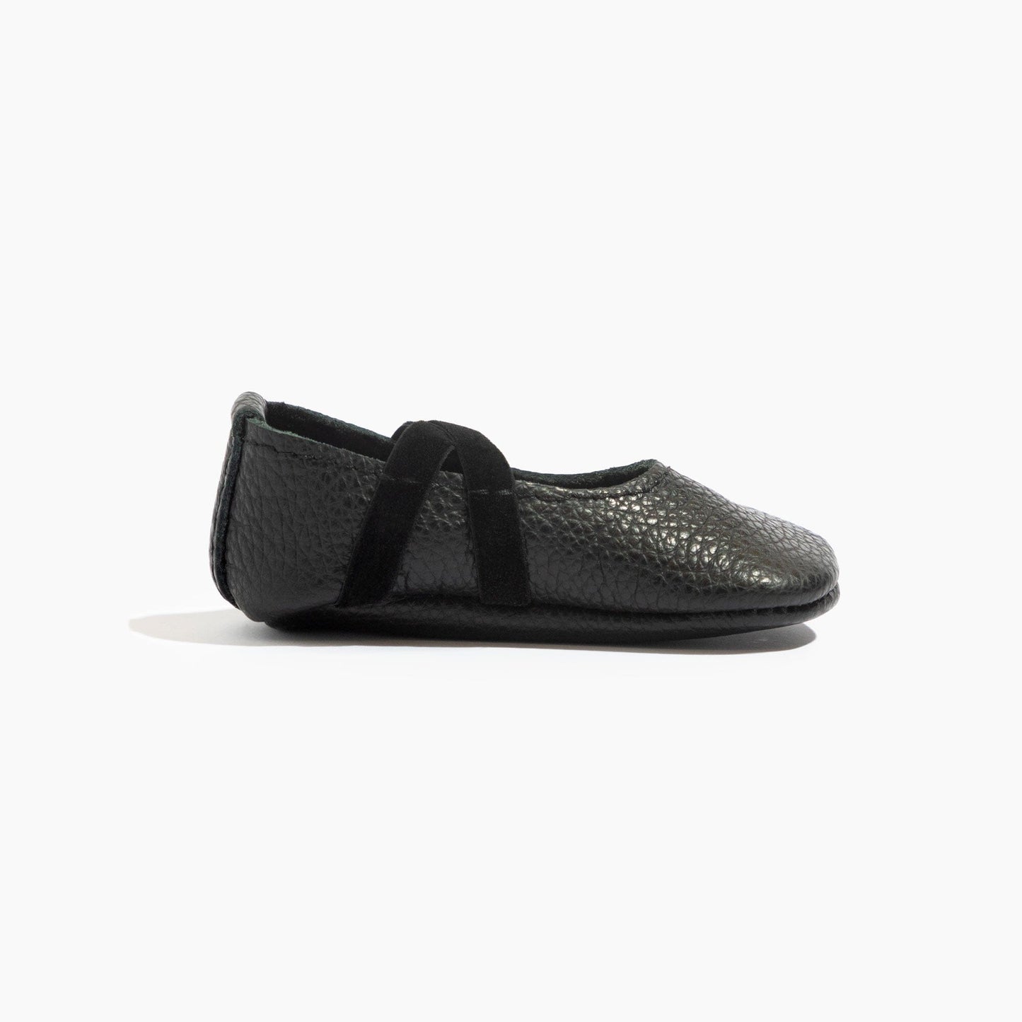 Freshly Picked Ebony Ballet Slipper Baby Shoe