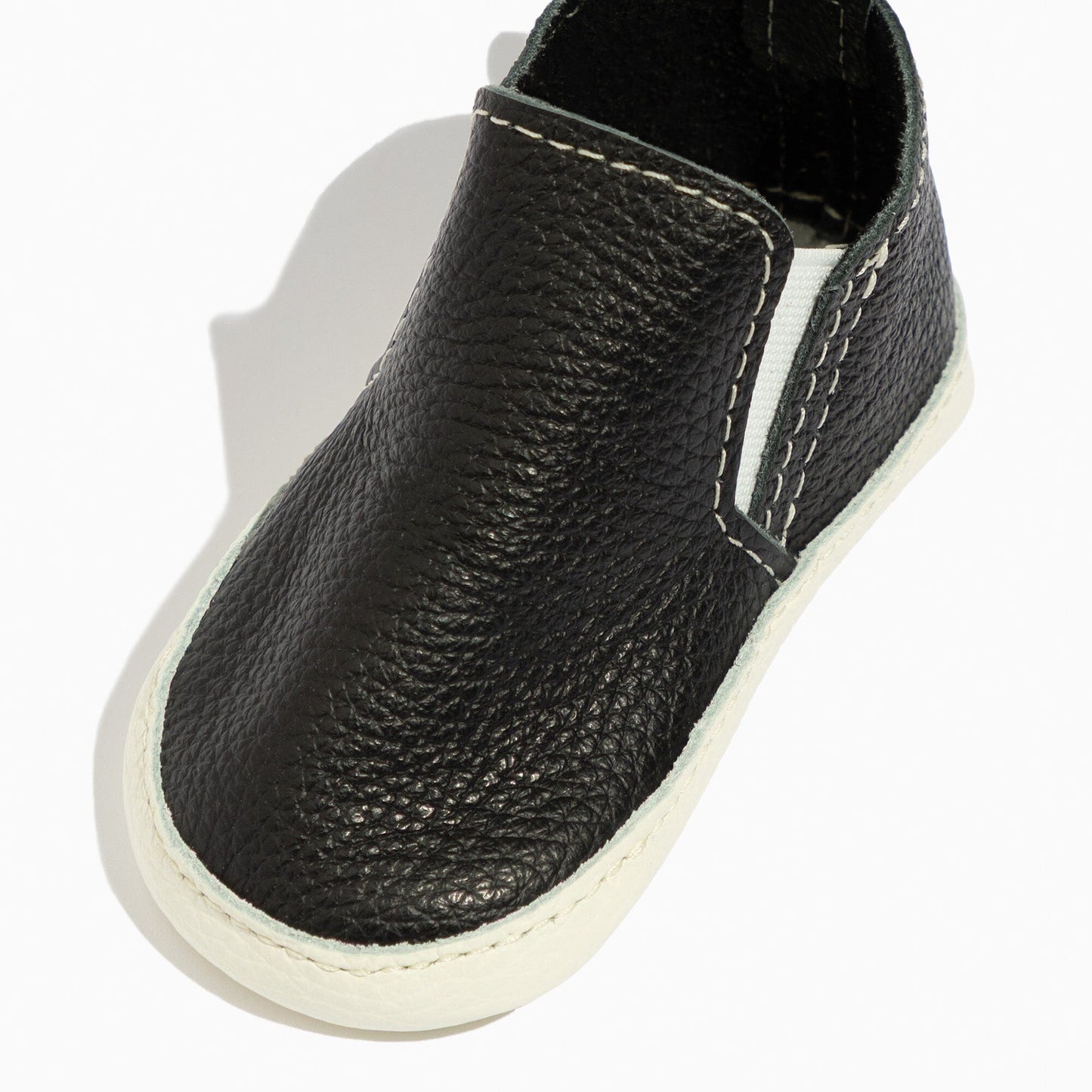 Freshly Picked Ebony Slip On Baby Shoe