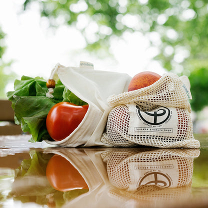 Ecoposh Cotton Mesh Produce Bags | Natural (6-Pack)