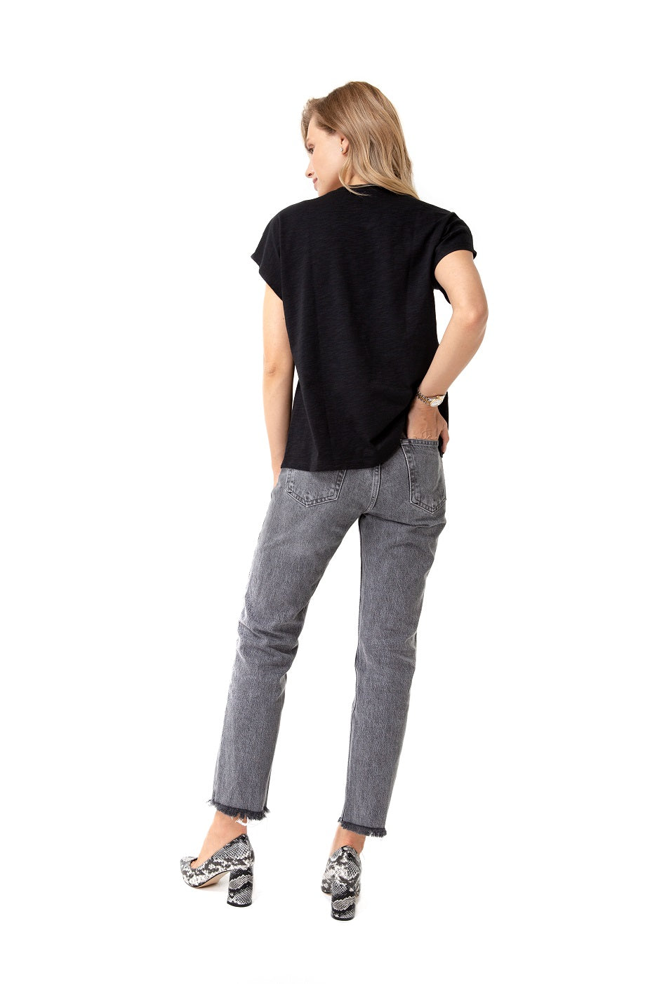 Accouchée Handy Crossover Short Sleeve Cotton Maternity/Nursing Top