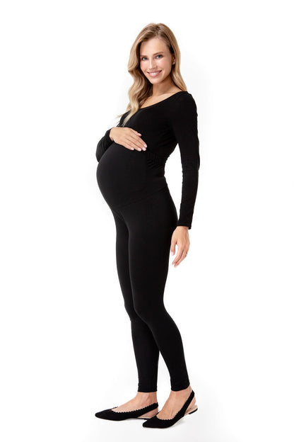 Accouchée Easy Bottom Foldover Waistband Maternity Leggings