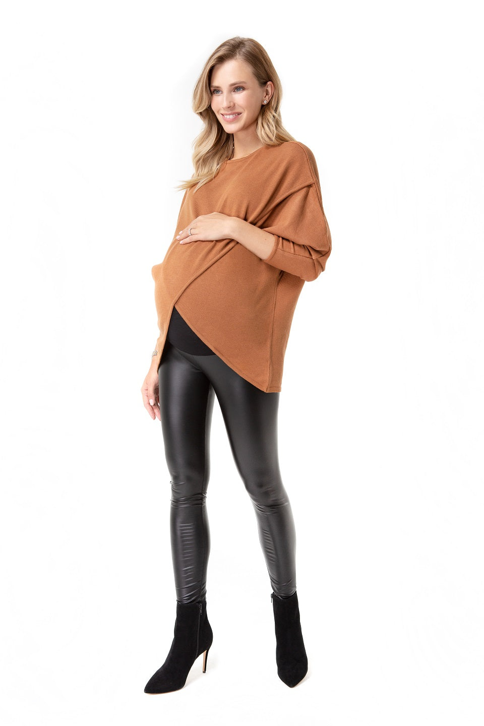 Accouchée Let Loose Crossover Long Sleeve Maternity/Nursing Knit Top