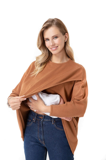Accouchée Let Loose Crossover Long Sleeve Maternity/Nursing Knit Top