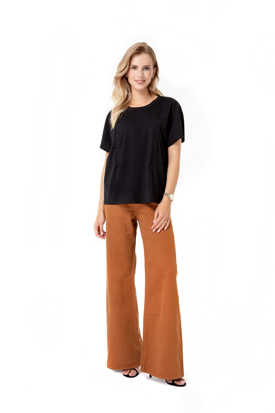 Accouchée Zip Up Maternity/Nursing T-Shirt